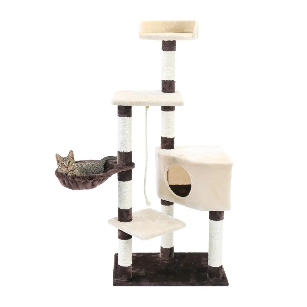 Domestic Delivery Cat Jumping Toy with Ladder Scratching Wood Climbing Tree for Cat Climbing Frame Cat Furniture Scratching Post