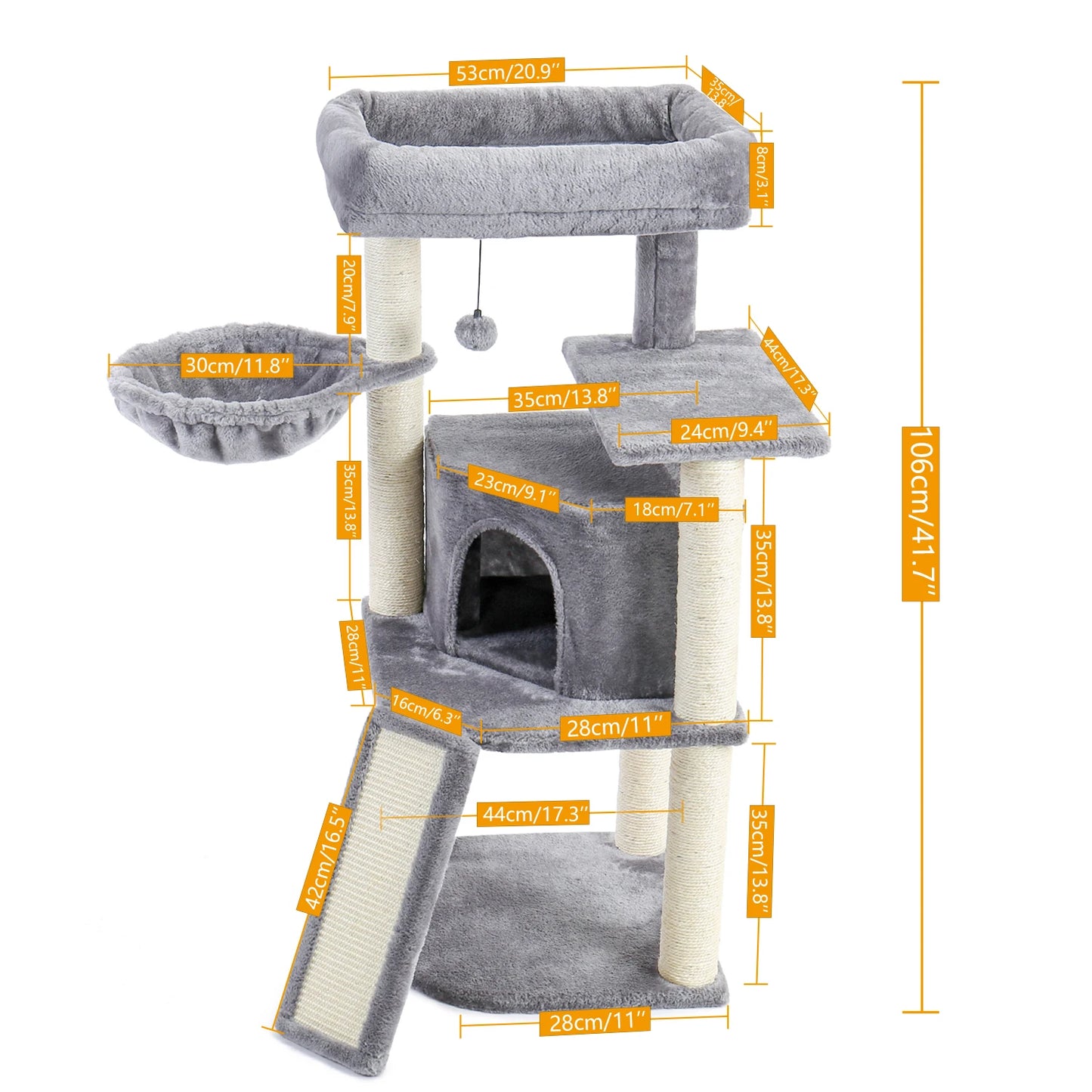 Domestic Delivery Cat Jumping Toy with Ladder Scratching Wood Climbing Tree for Cat Climbing Frame Cat Furniture Scratching Post