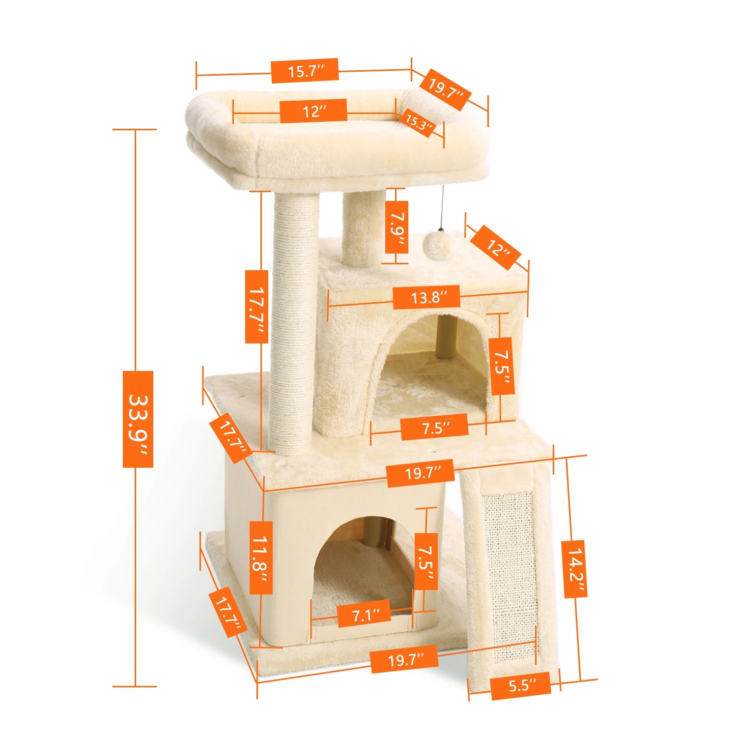 Domestic Delivery Cat Jumping Toy with Ladder Scratching Wood Climbing Tree for Cat Climbing Frame Cat Furniture Scratching Post