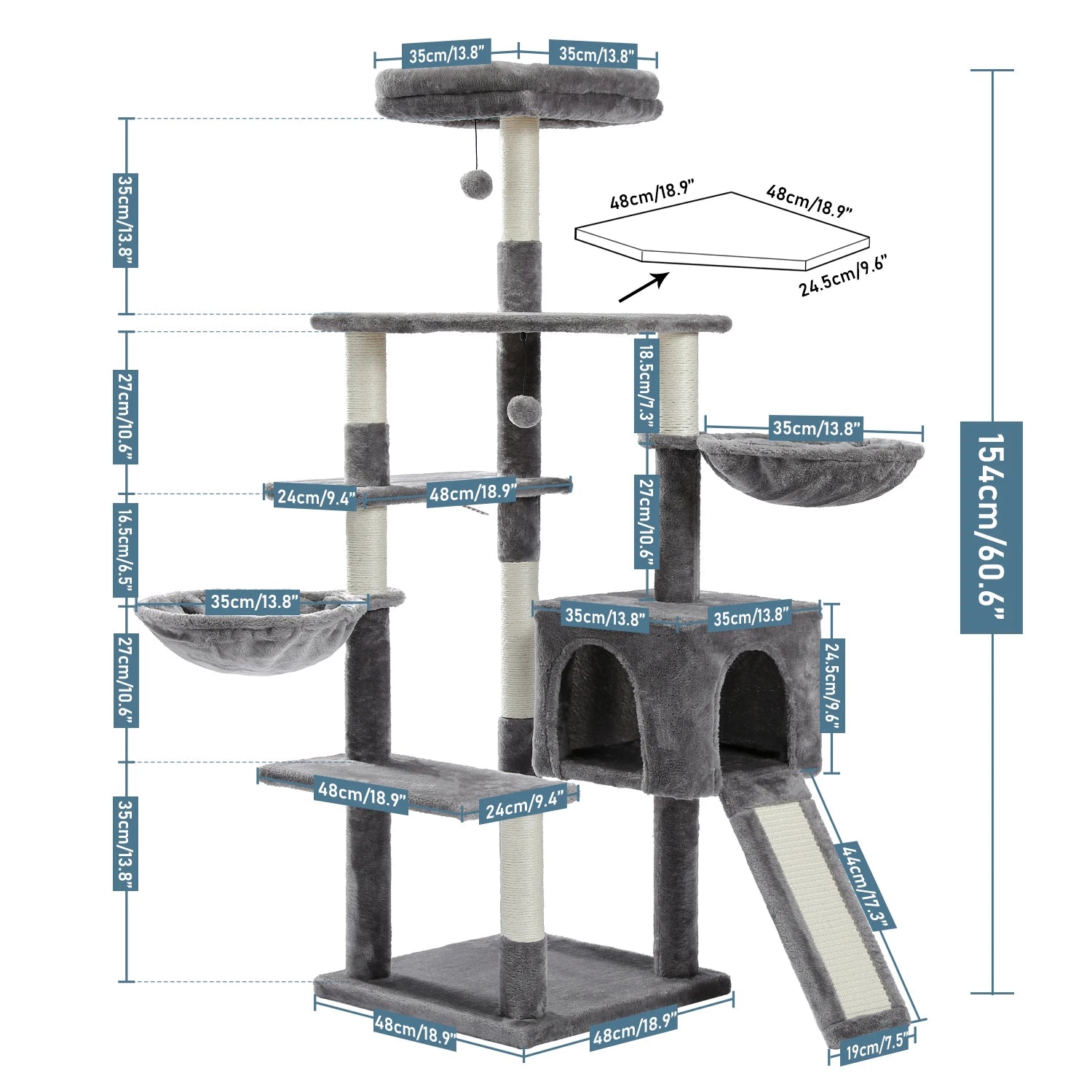 Domestic Delivery Cat Jumping Toy with Ladder Scratching Wood Climbing Tree for Cat Climbing Frame Cat Furniture Scratching Post